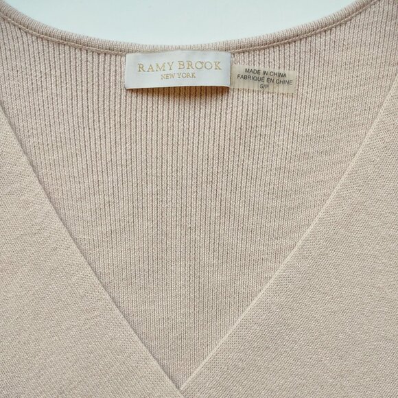 Ramy Brook Cashmere Blend Knit Wrap Top Sleeveless Pink Blush Women's Small - Picture 8 of 10